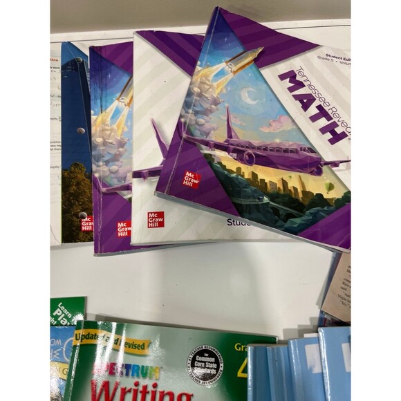 48pc School Supplies Learning Bundle Homeschool Math English Science Work Books - Picture 5 of 8